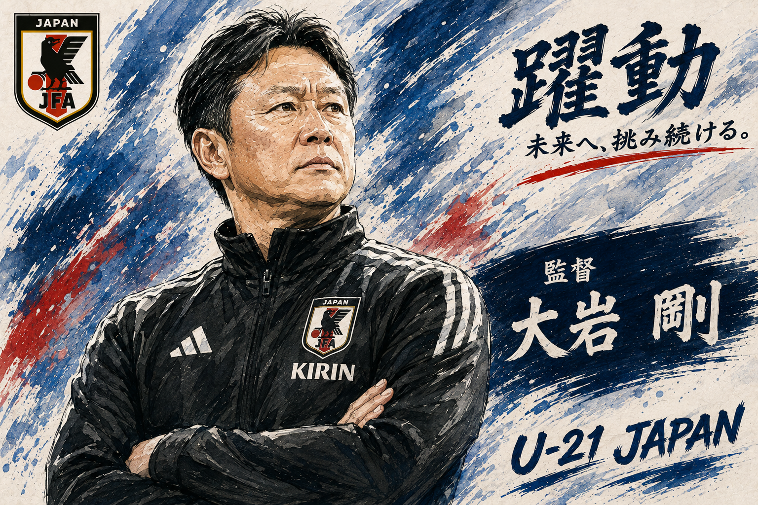 男子U-21日本代表 大岩監督